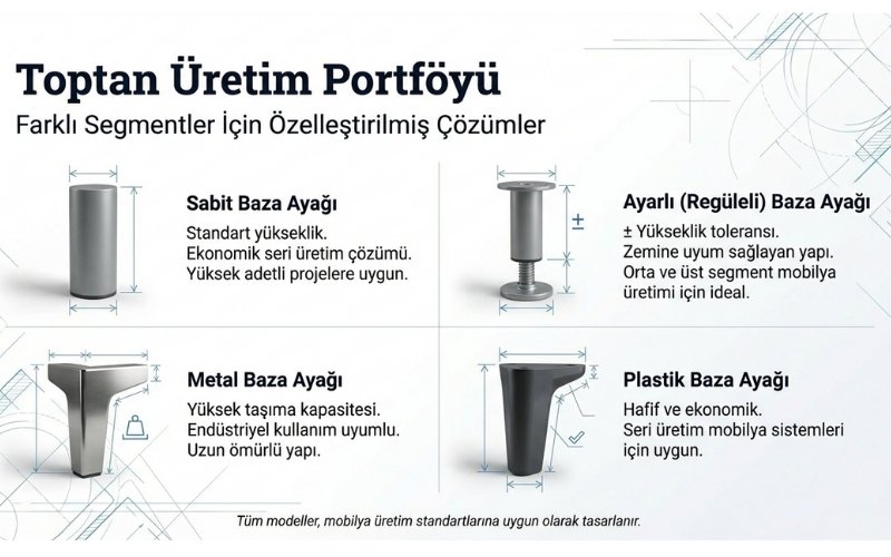 Toptan Baza Ayağı Üretimi